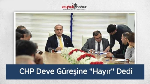 CHP Deve G&uuml;reşine "Hayır"&nbsp;Dedi