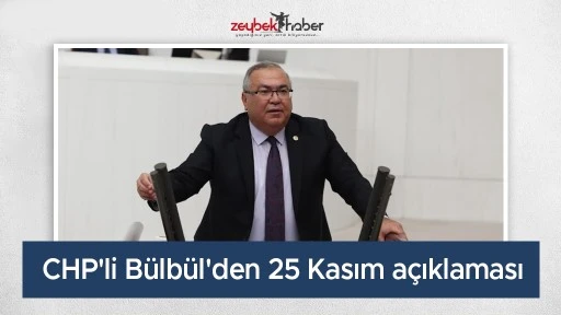 CHP'li B&uuml;lb&uuml;l'den 25 Kasım a&ccedil;ıklaması