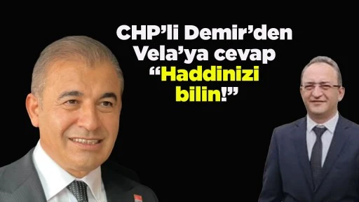 CHP&rsquo;li Demir&rsquo;den Vela&rsquo;ya cevap &ldquo;Haddinizi bilin!&rdquo;