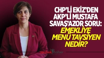 CHP&rsquo;li Ekiz&rsquo;den AKP&rsquo;li Mustafa Savaş&rsquo;a zor soru: Emekliye men&uuml; tavsiyen nedir?