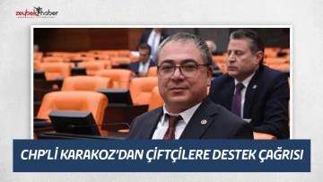 CHP&rsquo;Lİ EVRİM KARAKOZ&rsquo;DAN &Ccedil;İFT&Ccedil;İLERE DESTEK &Ccedil;AĞRISI