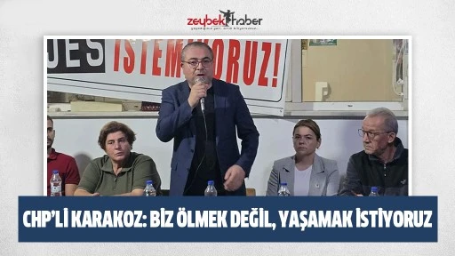 CHP&rsquo;li Karakoz: biz &ouml;lmek değil, yaşamak istiyoruz