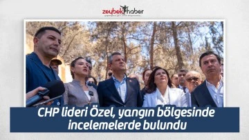 CHP lideri &Ouml;zel, yangın b&ouml;lgesinde incelemelerde bulundu
