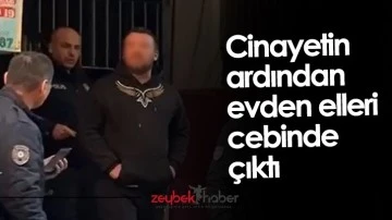 Cinayetin ardından evden elleri cebinde &ccedil;ıktı