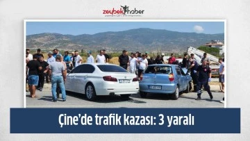 &Ccedil;ine&rsquo;de trafik kazası: 3 yaralı