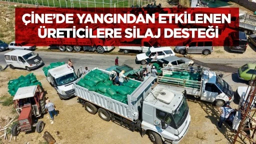 Çine’de Yangından Etkilenen Üreticilere Silaj Desteği