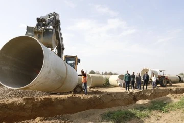 &Ccedil;ine ve Ko&ccedil;arlı&rsquo;da sulama boruları yer altına indi