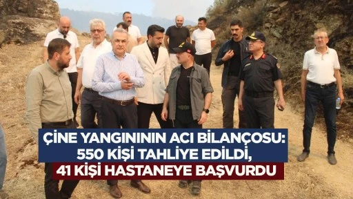 &Ccedil;ine yangının acı bilan&ccedil;osu: 550 kişi tahliye edildi, 41 kişi hastaneye başvurdu