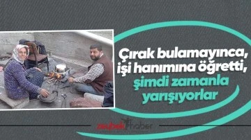 &Ccedil;ırak bulamayınca, işi hanımına &ouml;ğretti, şimdi zamanla yarışıyorlar