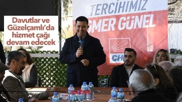 Davutlar ve G&uuml;zel&ccedil;amlı&rsquo;da hizmet &ccedil;ağı devam edecek