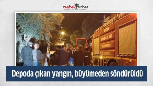 Depoda &ccedil;ıkan yangın, b&uuml;y&uuml;meden s&ouml;nd&uuml;r&uuml;ld&uuml;