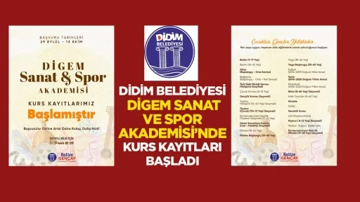 Didim Belediyesi DİGEM Sanat ve Spor Akademisi&rsquo;nde Kurs Kayıtları Başladı