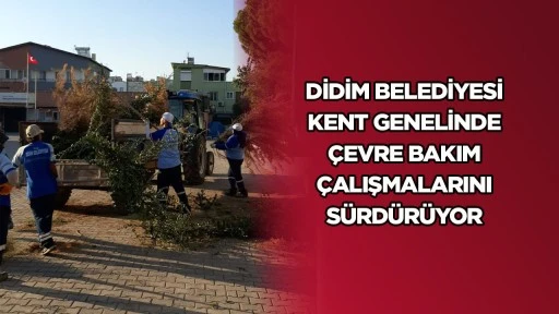 Didim Belediyesi kent genelinde &ccedil;evre bakım &ccedil;alışmalarını s&uuml;rd&uuml;r&uuml;yor