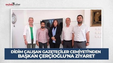 DİDİM &Ccedil;ALIŞAN GAZETECİLER CEMİYETİ'NDEN BAŞKAN &Ccedil;ER&Ccedil;İOĞLU'NA ZİYARET