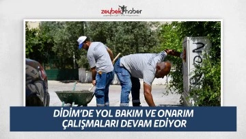DİDİM&rsquo;DE YOL BAKIM VE ONARIM &Ccedil;ALIŞMALARI DEVAM EDİYOR