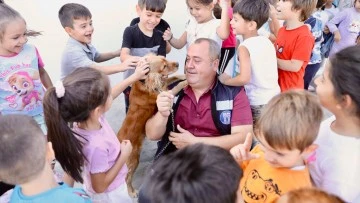 Didim'deki hayvan barınağı minik &ouml;ğrencileri ağırladı