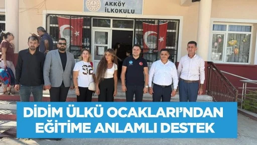 Didim Ülkü Ocakları’ndan Eğitime anlamlı destek: Köy okullarındaki miniklere okul çantası hediye edildi