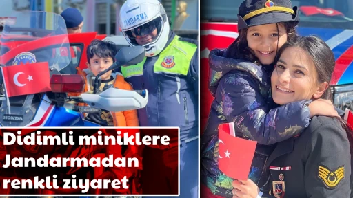Didimli miniklere Jandarmadan renkli ziyaret