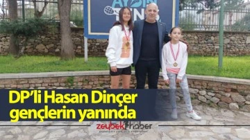 DP&rsquo;li Hasan Din&ccedil;er gen&ccedil;lerin yanında