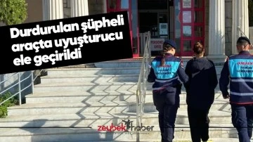 Durdurulan ş&uuml;pheli ara&ccedil;ta uyuşturucu ele ge&ccedil;irildi