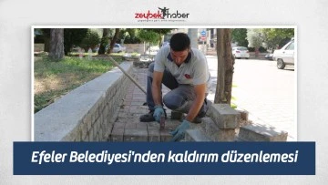 Efeler Belediyesi'nden kaldırım d&uuml;zenlemesi