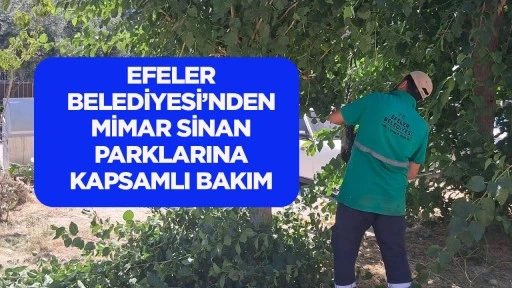 Efeler Belediyesi'nden Mimar Sinan parklarına kapsamlı bakım