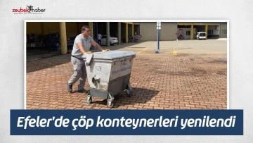 Efeler'de &ccedil;&ouml;p konteynerleri yenilendi
