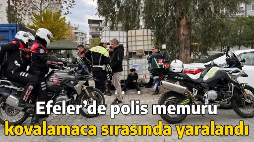 Efeler&rsquo;de polis memuru kovalamaca sırasında yaralandı