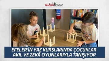 EFELER&rsquo;İN YAZ KURSLARINDA &Ccedil;OCUKLAR AKIL VE ZEK&Acirc; OYUNLARIYLA TANIŞIYOR