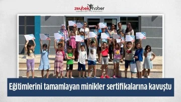 Eğitimlerini tamamlayan minikler sertifikalarına kavuştu