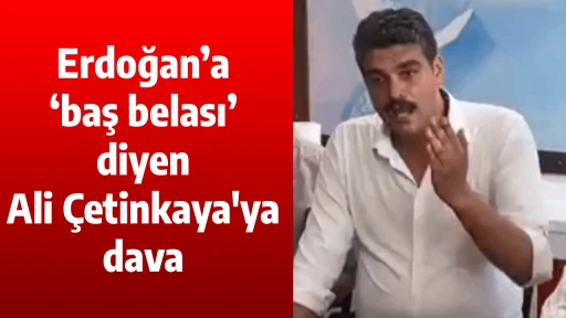 Erdoğan&rsquo;a &lsquo;baş belası&rsquo; diyen Ali &Ccedil;etinkaya'ya dava