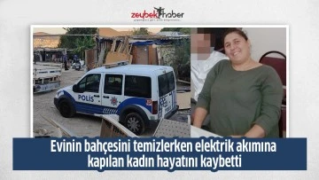 Evinin bah&ccedil;esini temizlerken elektrik akımına kapılan kadın hayatını kaybetti