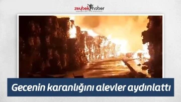 Gecenin karanlığını alevler aydınlattı
