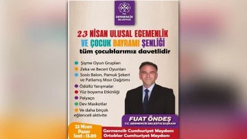 Germencik Belediyesi&rsquo;nden 23 Nisan'da &ccedil;ocuklara &ouml;zel şenlik