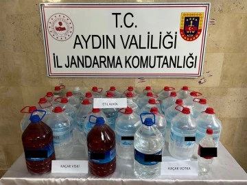 Germencik&rsquo;te 155 litre etil alkol ele ge&ccedil;irildi