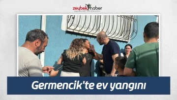 Germencik'te ev yangını
