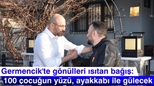 Germencik'te g&ouml;n&uuml;lleri ısıtan bağış: 100 &ccedil;ocuğun y&uuml;z&uuml;, ayakkabı ile g&uuml;lecek