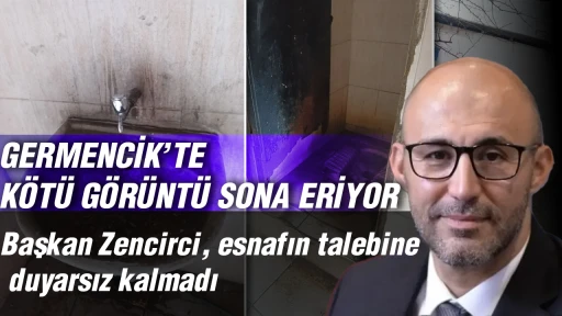 Germencik'te k&ouml;t&uuml; g&ouml;r&uuml;nt&uuml; sona eriyor: Başkan Zencirci, esnafın talebine duyarsız kalmadı