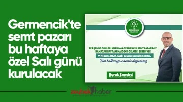 Germencik'te semt pazarı bu haftaya &ouml;zel Salı g&uuml;n&uuml; kurulacak