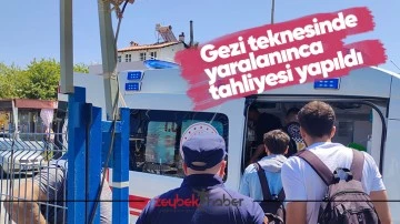Gezi teknesinde yaralanınca tahliyesi yapıldı