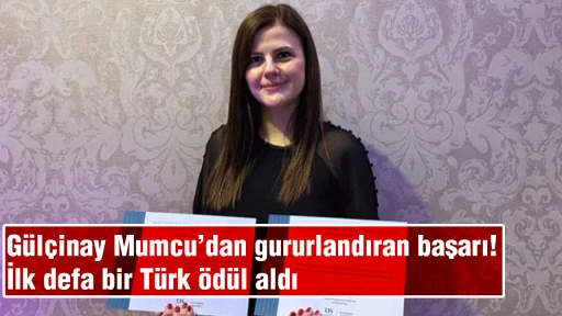 G&uuml;l&ccedil;inay Mumcu&rsquo;dan gururlandıran başarı! İlk defa bir T&uuml;rk &ouml;d&uuml;l aldı