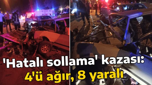 'Hatalı sollama' kazası: 4'&uuml; ağır, 8 yaralı