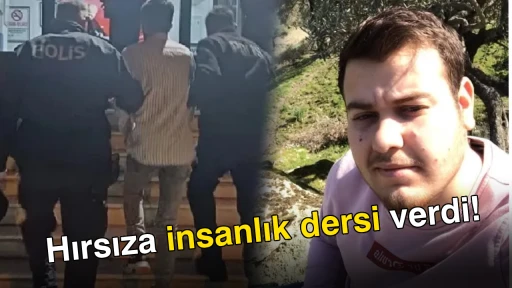 Hırsıza insanlık dersi verdi