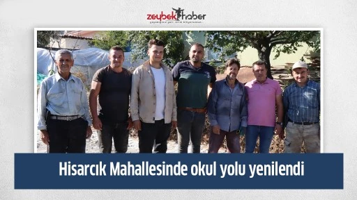 Hisarcık Mahallesinde okul yolu yenilendi