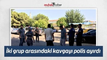 İki grup arasındaki kavgayı polis ayırdı