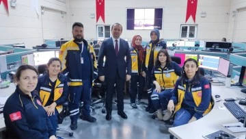 İl Sağlık M&uuml;d&uuml;r&uuml;, 112 &ccedil;alışanlarını tebrik etti