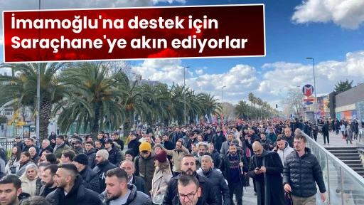 İmamoğlu'na destek i&ccedil;in Sara&ccedil;hane'ye akın ediyorlar