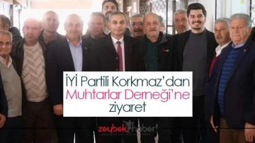 İYİ Partili Korkmaz&rsquo;dan Muhtarlar Derneği&rsquo;ne ziyaret