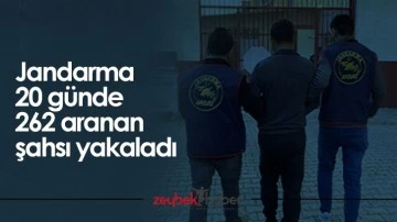Jandarma 20 g&uuml;nde 262 aranan şahsı yakaladı