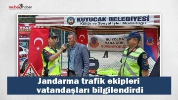 Jandarma trafik ekipleri vatandaşları bilgilendirdi